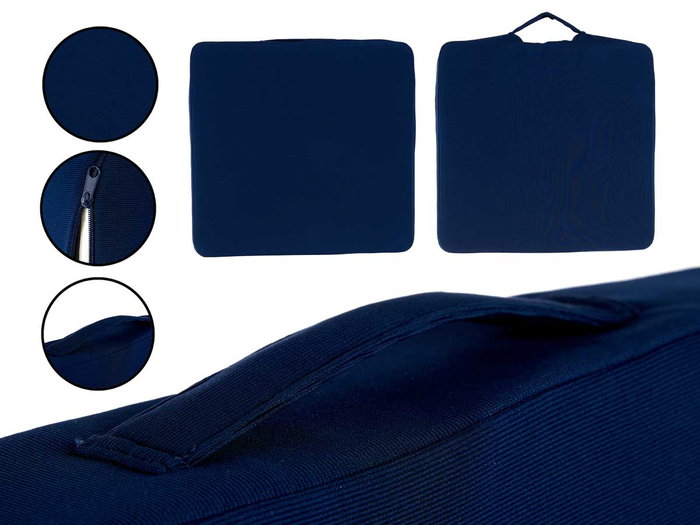 Arte Regal Coussin Ergonomique en Mousse à Mémoire de Forme 41.5 x 9 x 43 cm, Bleu et Noir, Lavable (Set de 6)