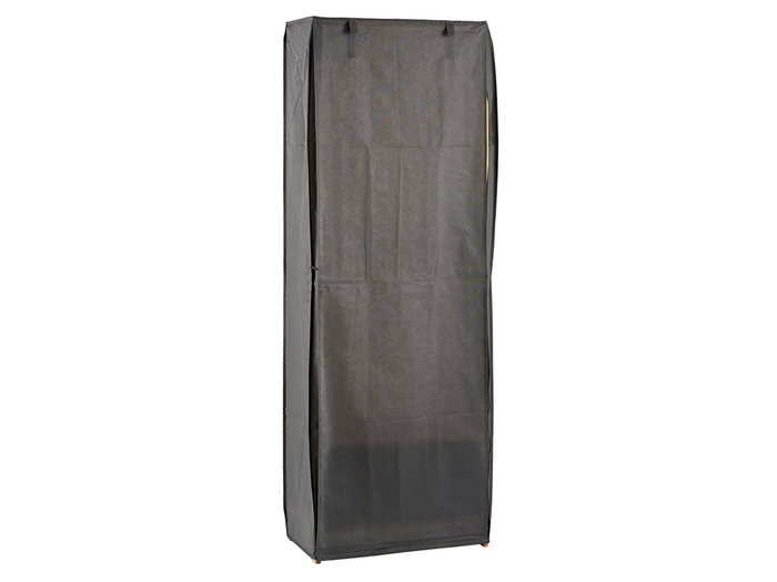 Kipit Porte-vêtements en tissu avec 2 tiroirs gris 31,5x58x168 cm (Set de 3)