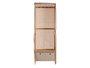 Kipit Perchero en bois et tissu avec 2 tiroirs, naturel beige 58x168x31 cm (Set de 3)