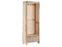 Kipit Perchero en bois et tissu avec 2 tiroirs, naturel beige 58x168x31 cm (Set de 3)
