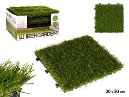 IBERGARDEN BALDOSA CESPED ARTIFICIAL Verde (Pack de 6) extra_attributes.color: Verde