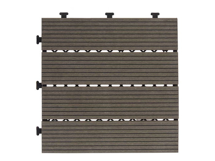Ibergarden Baldosa Composite Noir WPC 30x2.6x30 cm (Set de 6)