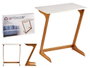 Kinvara Table d'appoint en bambou blanc et naturel 40x68.5x60 cm (Set de 4)