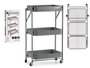 Kinvara Carro pliable 3 niveaux Gris 29x78x45 cm Acier et Plastique
