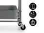 Kinvara Carro pliable 3 niveaux Gris 29x78x45 cm Acier et Plastique