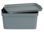 Kipit Boîte en plastique avec couvercle 7,5 L gris 21 x 14 x 32 cm (Set de 12)