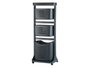 Kipit Armoire en plastique 3 niveaux avec roues anthracite 33x112x43 cm