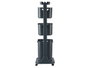 Kipit Armoire en plastique 3 niveaux avec roues anthracite 33x112x43 cm