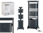 Kipit Armoire en plastique 3 niveaux avec roues anthracite 33x112x43 cm