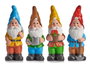 Ibergarden Nain de Jardin en Céramique 50 cm Couleurs Vives (Assorti) (Set de 4)