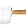 VIVALTO Caquelon 100ml en Verre Borosilicate avec Manche en Bois