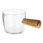 VIVALTO Caquelon 100ml en Verre Borosilicate avec Manche en Bois