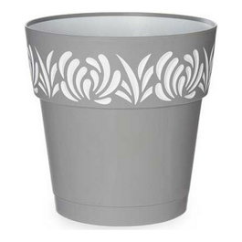 STEFANPLAST Maceta Gaia Gris-Blanco 25 cm avec réserve d'eau