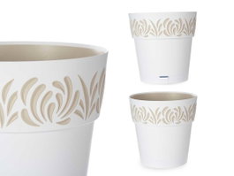 STEFANPLAST Maceta Gaia Blanco-Beige avec réserve d'eau
