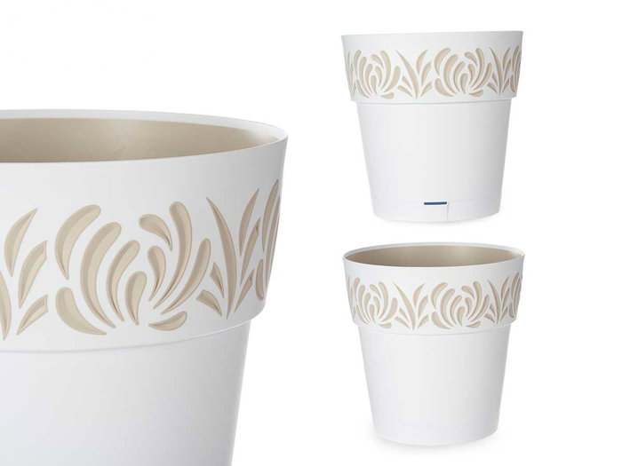 Stefanplast Pot de fleur Gaia Blanc 30 cm Plastique avec réserve d'eau 11,8 L (Set de 6) Stefanplast Pot de fleur Gaia Blanc 30 cm Plastique avec réserve d'eau 11,8 L (Set de 6)
