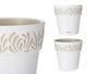 Stefanplast Pot de fleur Gaia Blanc 30 cm Plastique avec réserve d'eau 11,8 L (Set de 6)