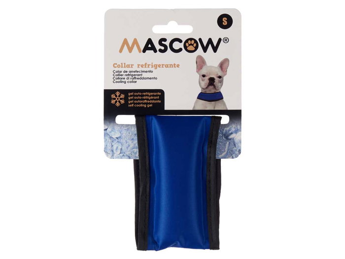 MASCOW Collier rafraîchissant pour chien 30cm Bleu + Noir