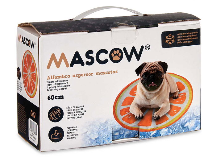 Mascow Tapis Rafraîchissant pour Animal Orange 60 cm (Set de 6)