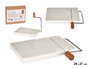 Kinvara Planche à découper fromage marbre blanc 21x2,5x24 cm avec support bois et métal (Set de 8)