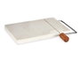 Kinvara Planche à découper fromage marbre blanc 21x2,5x24 cm avec support bois et métal (Set de 8)