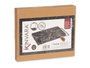 Kinvara Table à découper fromage marbre noir 21 x 2,5 x 24 cm avec bois d'acacia (Set de 8)