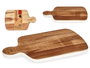 Kinvara Planche à Découper en Bois Acacia avec Bord Blanc 40 x 25,7 cm (Set de 12)