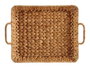 Giftdecor Centre de Table Rectangulaire en Paille avec Anses Marron 44x32.5x10 cm (Set de 12)