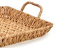 Giftdecor Centre de Table Rectangulaire en Paille avec Anses Marron 44x32.5x10 cm (Set de 12)