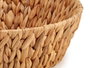 Giftdecor Centre de table rond en paille haut avec anses 39,5x35x16,5 cm Jacinthe d'eau et métal Marron (Set de 12)