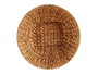 Giftdecor Centre de table rond en paille de jacinthe aquatique et métal marron 34 x 9 x 34 cm (Set de 12)