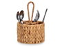 Giftdecor Cubertero en jacinthe d'eau rond avec 4 compartiments 20 x 28.5 x 20 cm (Set de 12)