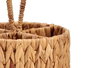 Giftdecor Cubertero en jacinthe d'eau rond avec 4 compartiments 20 x 28.5 x 20 cm (Set de 12)