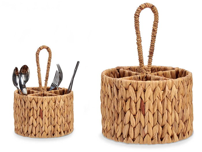 Giftdecor Cubertero en jacinthe d'eau rond avec 4 compartiments 20 x 28.5 x 20 cm (Set de 12) Giftdecor Cubertero en jacinthe d'eau rond avec 4 compartiments 20 x 28.5 x 20 cm (Set de 12)