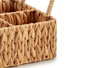 GIFTDECOR Organisateur rectangulaire en paille avec 3 compartiments Marron