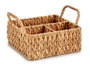 GIFTDECOR Organisateur rectangulaire en paille avec 3 compartiments Marron