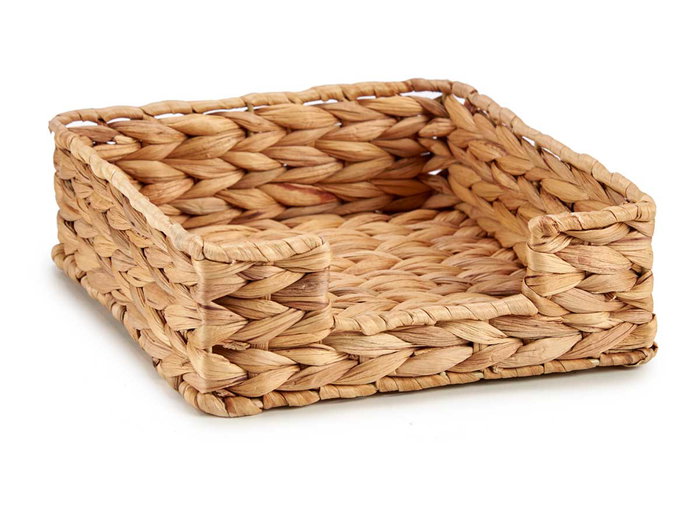 GIFTDECOR Serviteur carré de paille marron