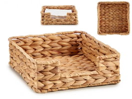 GIFTDECOR Serviteur carré de paille marron