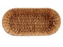 Giftdecor Centre de table ovale en paille sans anse 36x9x17 cm jacinthe d'eau marron (Set de 12)