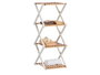 Giftdecor Étagère Pliante Bambou Blanc Quadruple 32 x 39 x 96 cm (Set de 6)