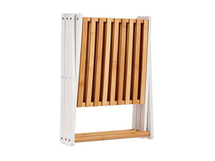Giftdecor Étagère Pliante Bambou Blanc Quadruple 32 x 39 x 96 cm (Set de 6)