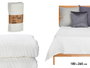 Giftdecor Colcha de cama Agua Blanc 180x260 cm 255 g/m² (Set de 4)