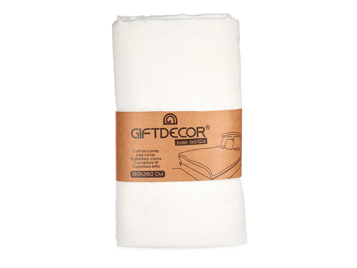 Giftdecor Colcha de cama Agua Blanc 180x260 cm 255 g/m² (Set de 4)