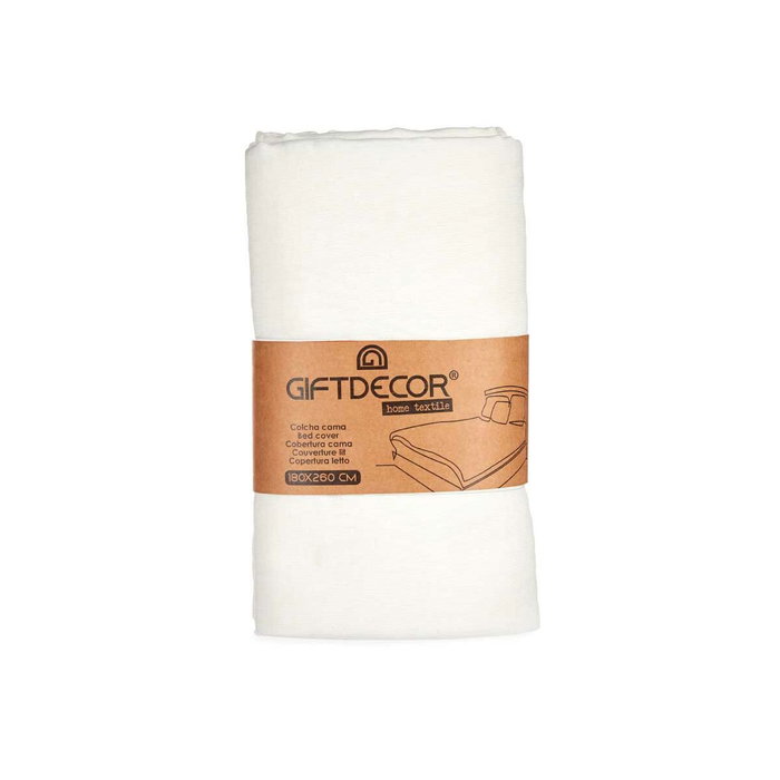 GIFTDECOR Couvre-lit Agua Blanc 180x260cm