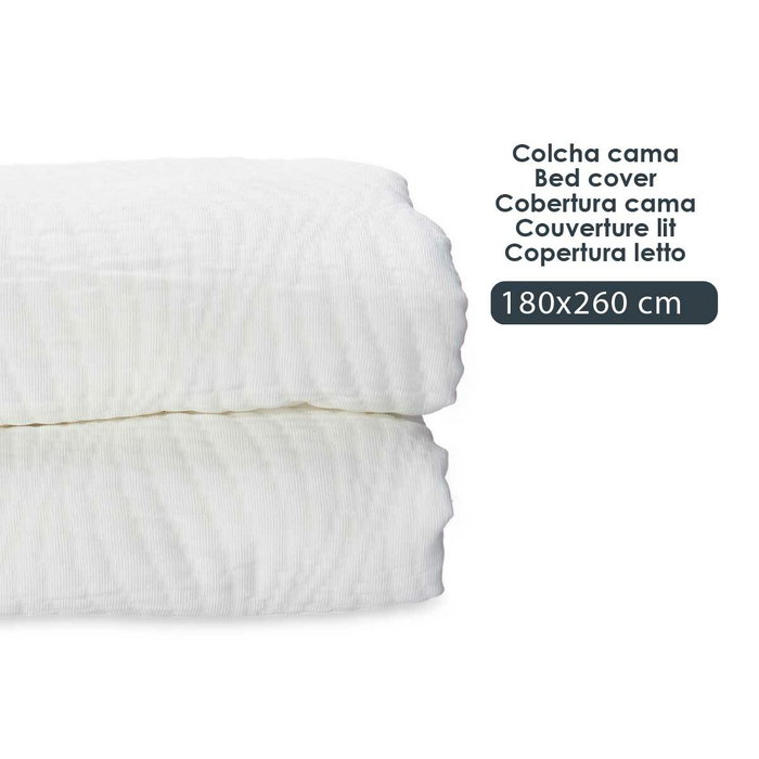 GIFTDECOR Couvre-lit Agua Blanc 180x260cm