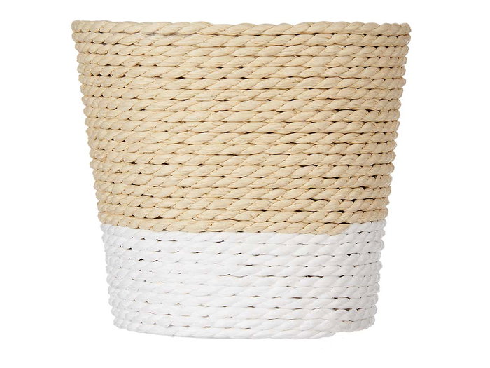 Ibergarden Macetero Cuerda 10x10 cm Blanc Naturel (Set de 24)
