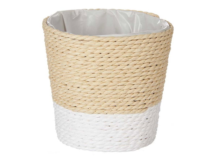 Ibergarden Macetero Cuerda 10x10 cm Blanc Naturel (Set de 24)
