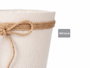 IBERGARDEN Macetero Tela Con Lazo 18x16cm Blanco-Marron