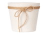 IBERGARDEN Macetero Tela Con Lazo 18x16cm Blanco-Marron