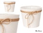 IBERGARDEN Macetero Tela Con Lazo 18x16cm Blanco-Marron