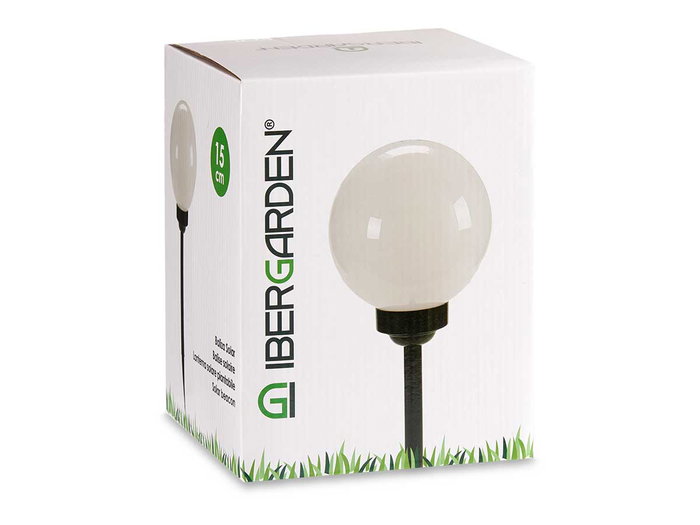 Ibergarden Balise Solaire Plastique Bola 15 cm Blanc et Noir (Set de 8) Ibergarden Balise Solaire Plastique Bola 15 cm Blanc et Noir (Set de 8)
